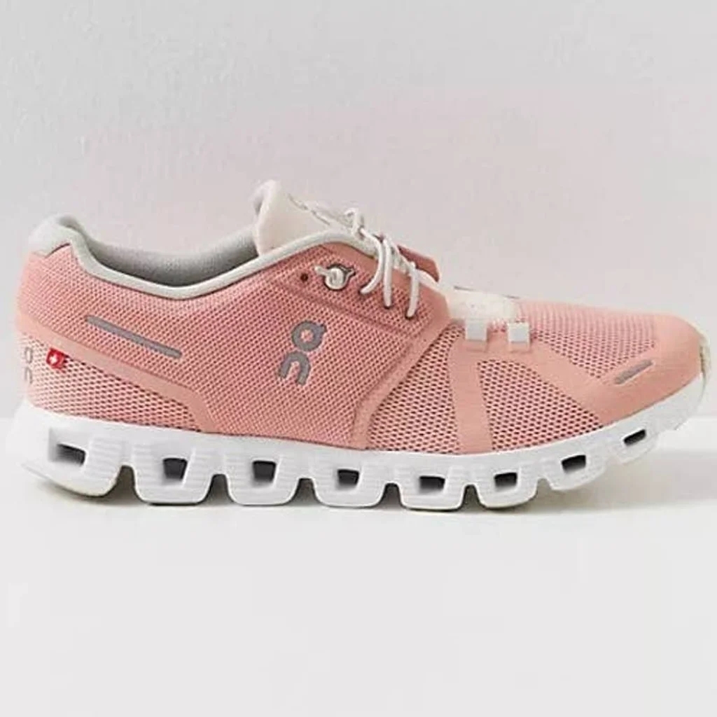 On Cloud 5 Cloudflyer Running Sneaker Shoes Rose White Women's Si